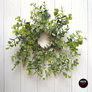 Eucalyptus Greenery | Candle Ring | Wreath | Tiered Tray Decor