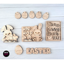Load image into Gallery viewer, Hip Hop Easter Tiered Tray | DIY Kit | Unfinished
