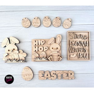 Hip Hop Easter Tiered Tray | DIY Kit | Unfinished