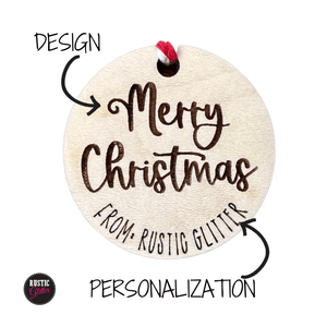 Holiday Wood Round Tags |  Gift Tag | Product Tags
