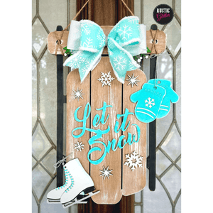 Let it Snow Sled Door Hanger | DIY Kit | Unfinished