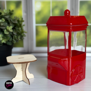 Popcorn Cart Jar with Stand
