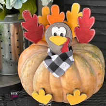 Load image into Gallery viewer, Turkey Pumpkin Craft Kit | Unfinished
