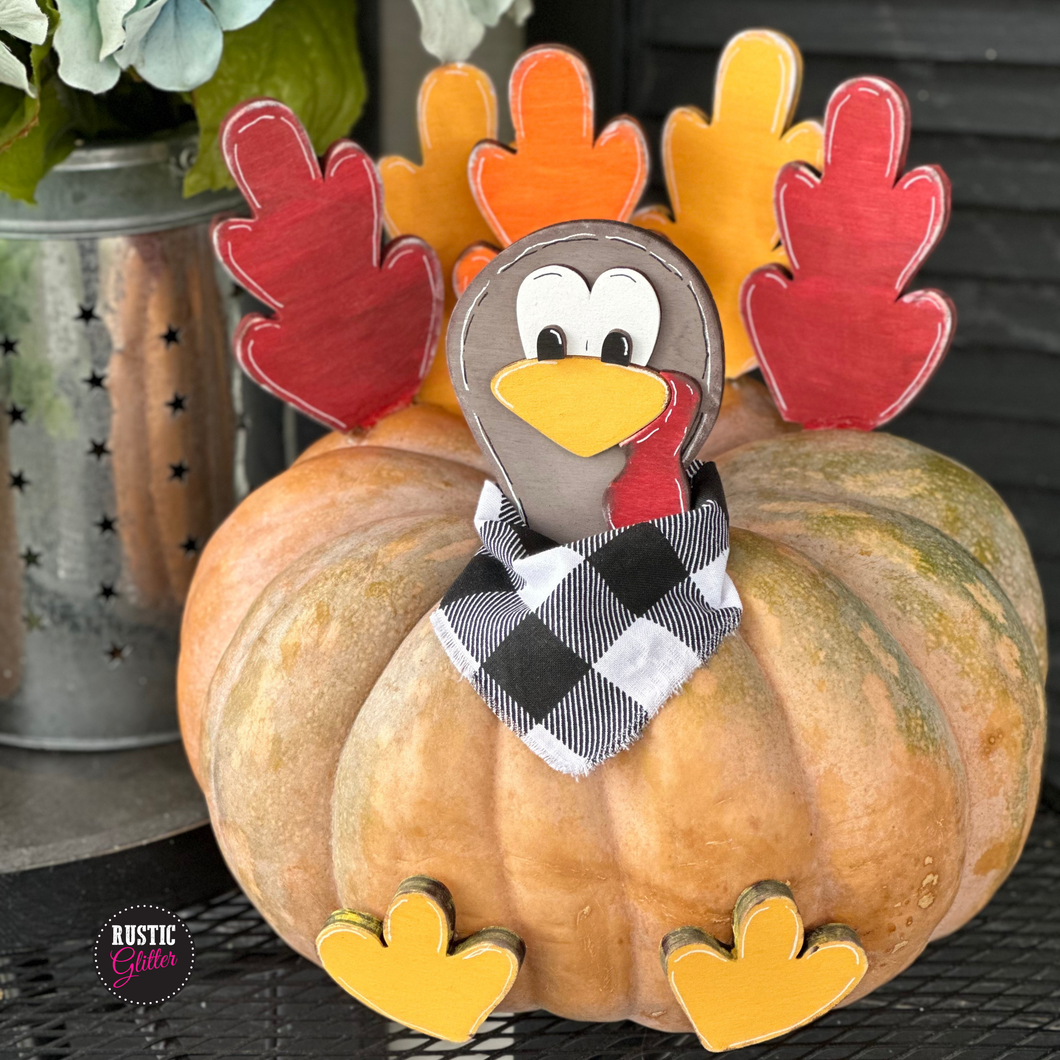 Turkey Pumpkin Craft Kit | Unfinished