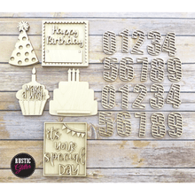 Load image into Gallery viewer, Birthday Tiered Tray Theme | DIY Kit | Unfinished
