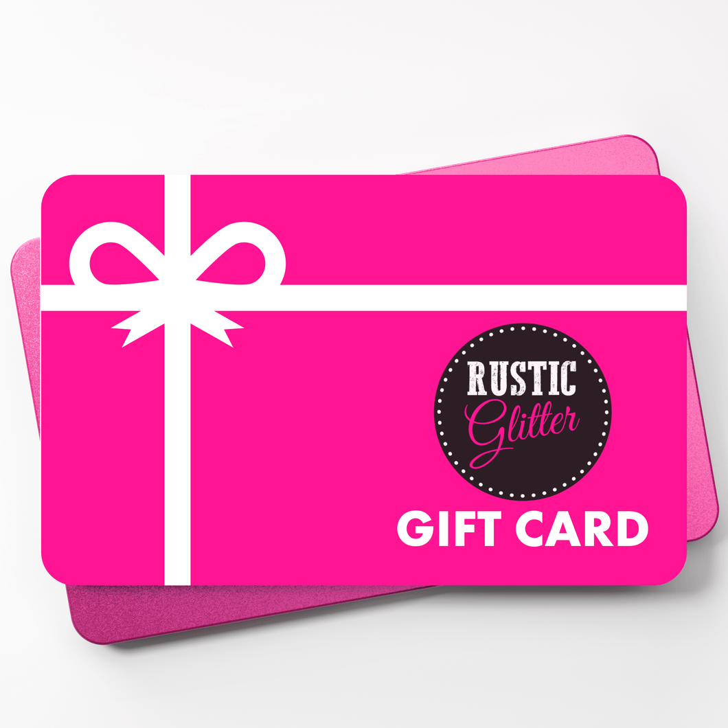 Rustic Glitter Gift Cards