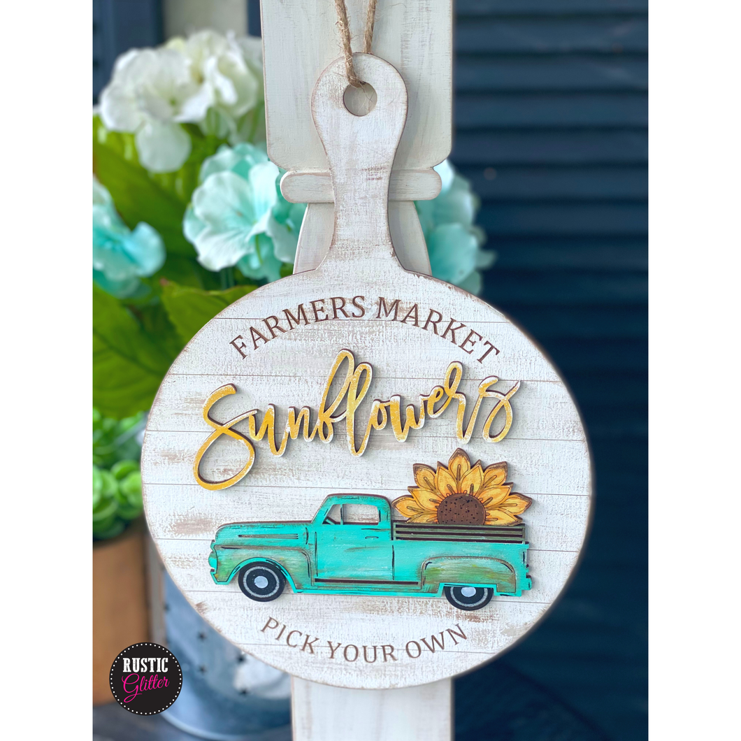 Sunflowers Decorative Cutting Board Craft Kit  | Unfinished