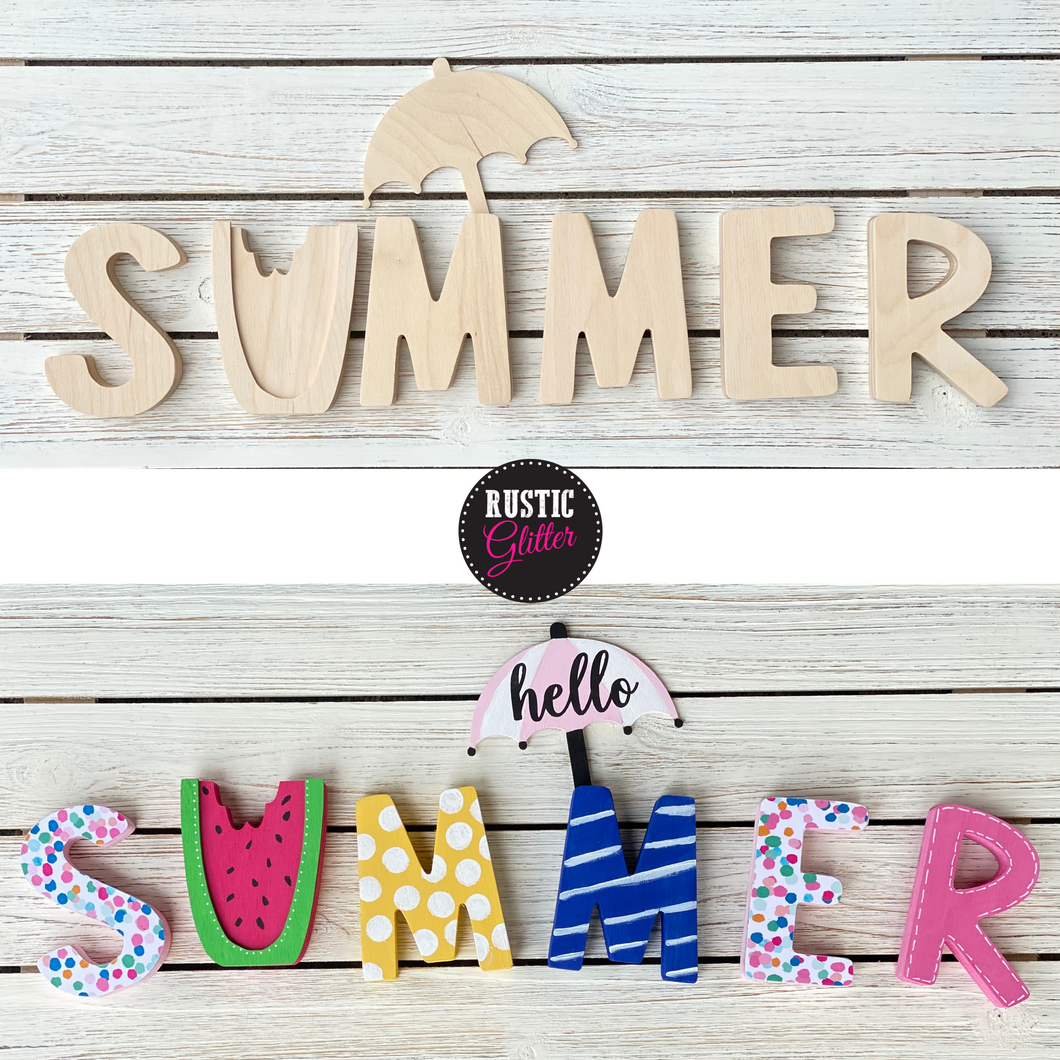 SUMMER Letters Craft Kit (unfinished)