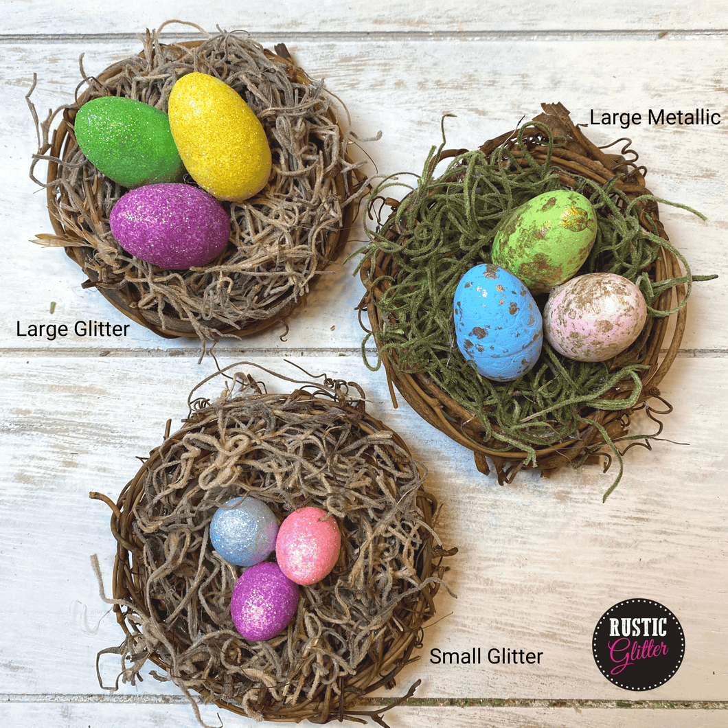 Mini Bird Nest with Eggs | Easter and Spring Decor | Tiered Tray Decor