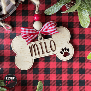 Dog Bone Personalized Ornament | Gift Tag