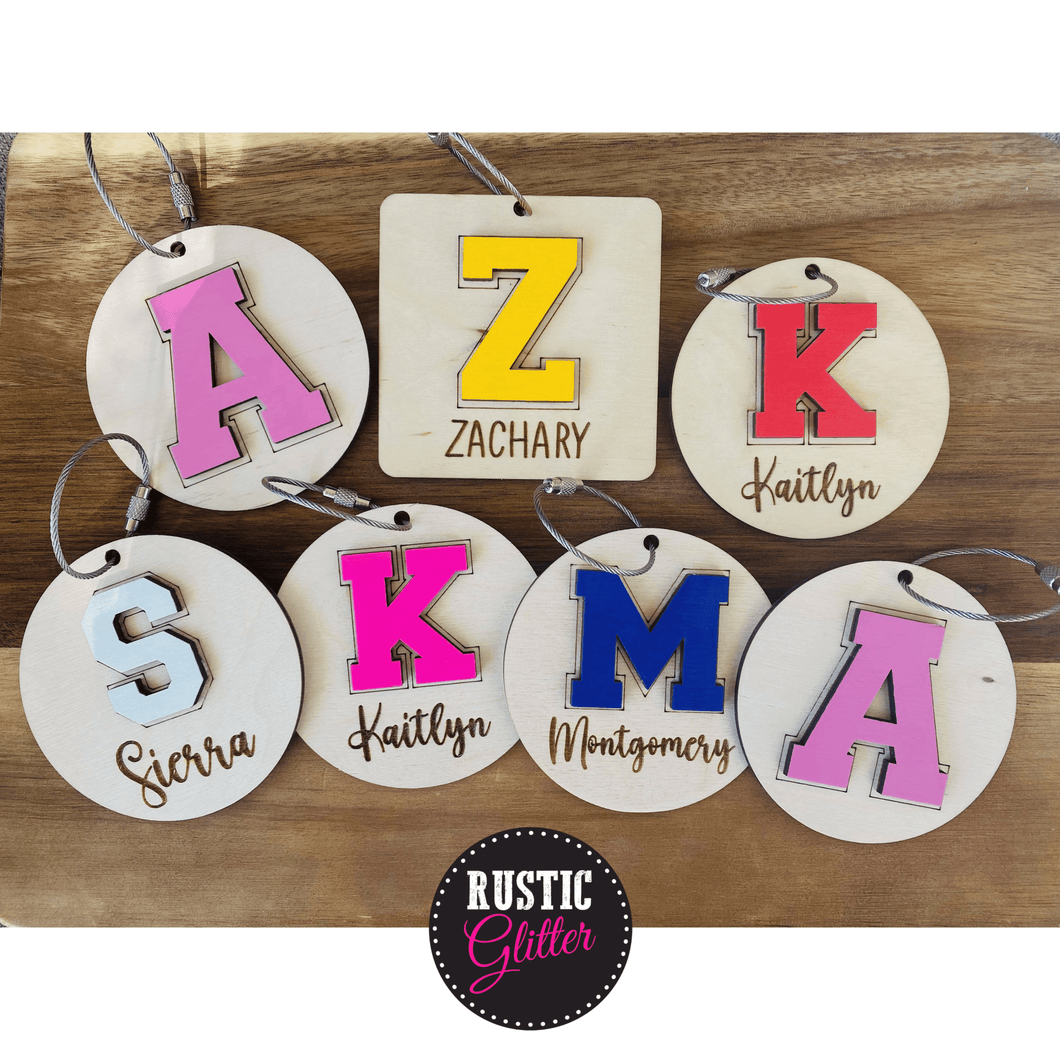 Custom Initial Bag Tag | Personalized
