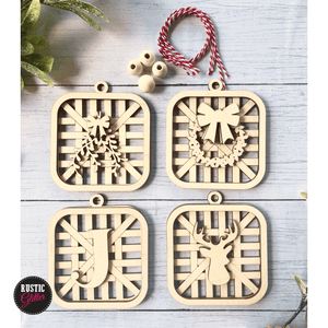 Tobacco Basket Farmhouse Ornament Kit | Unfinished |  Gifts