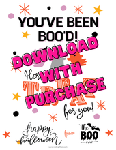 Load image into Gallery viewer, You&#39;ve Been Boo&#39;d and We&#39;ve been Boo&#39;d Gift Tag Craft Kit  | Halloween | Unfinished
